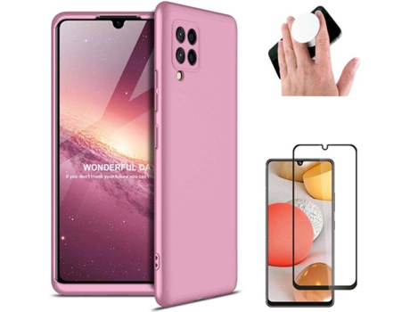 Carcasa, Protector y Popsocket Samsung A42 Slim armor 360º Rosa
