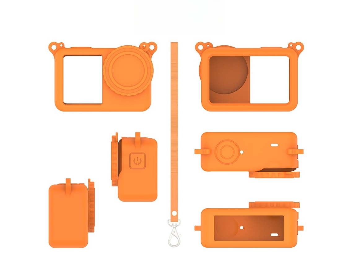 Funda Protectora De Silicona Para Dji Action 6, Suave Y Resistente A Caídas, Con Cordón (naranja) Czhhmart