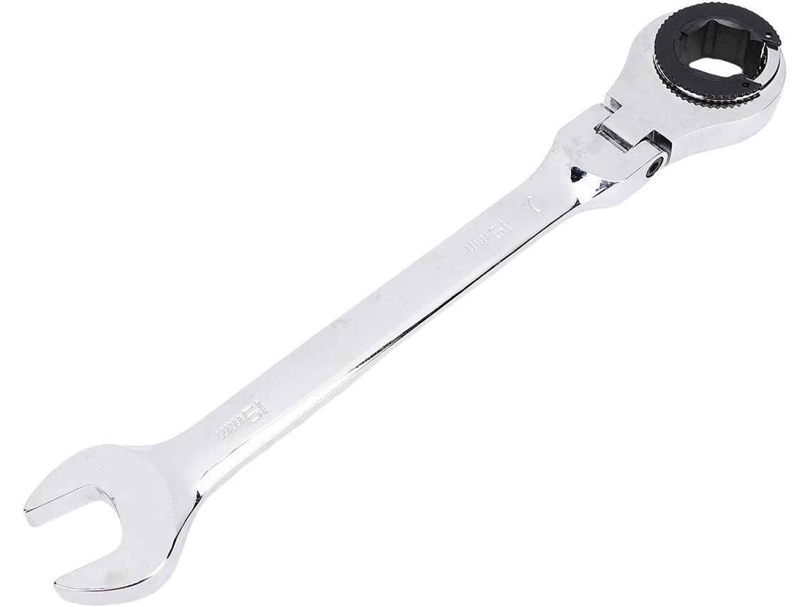 Llave De Carraca Ajustable Para Tuberías 19 Mm Con Cabezal Flexible 180 Grados, Conductos Aire
