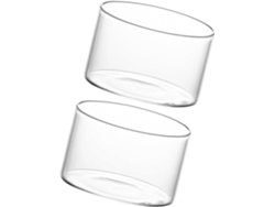 Juego de 2 vasos de postre, vaso de pudín de vidrio, recipiente transparente para yogur Chaberlu