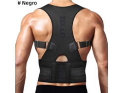 Cinturón de soporte lumbar ajustable para corrección postural, protege la columna lumbar y proporciona comodidad. Mdug (negro, 1 pieza, talla M)
