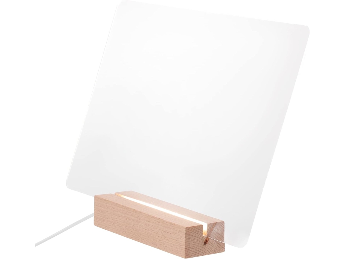Pizarra Acrílica Borrable De Diseño Creativo Y Soporte De Madera