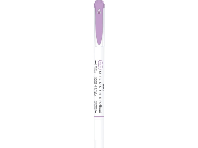 Marcador ZEBRA Mildliner (Pincel Punta Doble - Violeta)