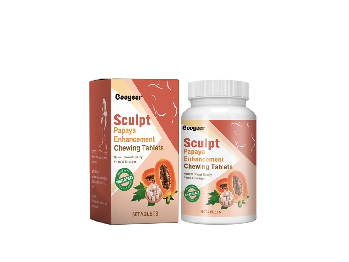 Comprimidos masticables para el aumento de senos con papaya