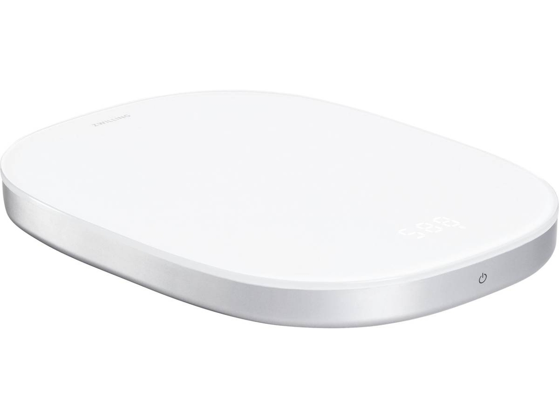 Báscula de cocina electrónica con contador ovalado blanco plateado Zwilling Enfinigy