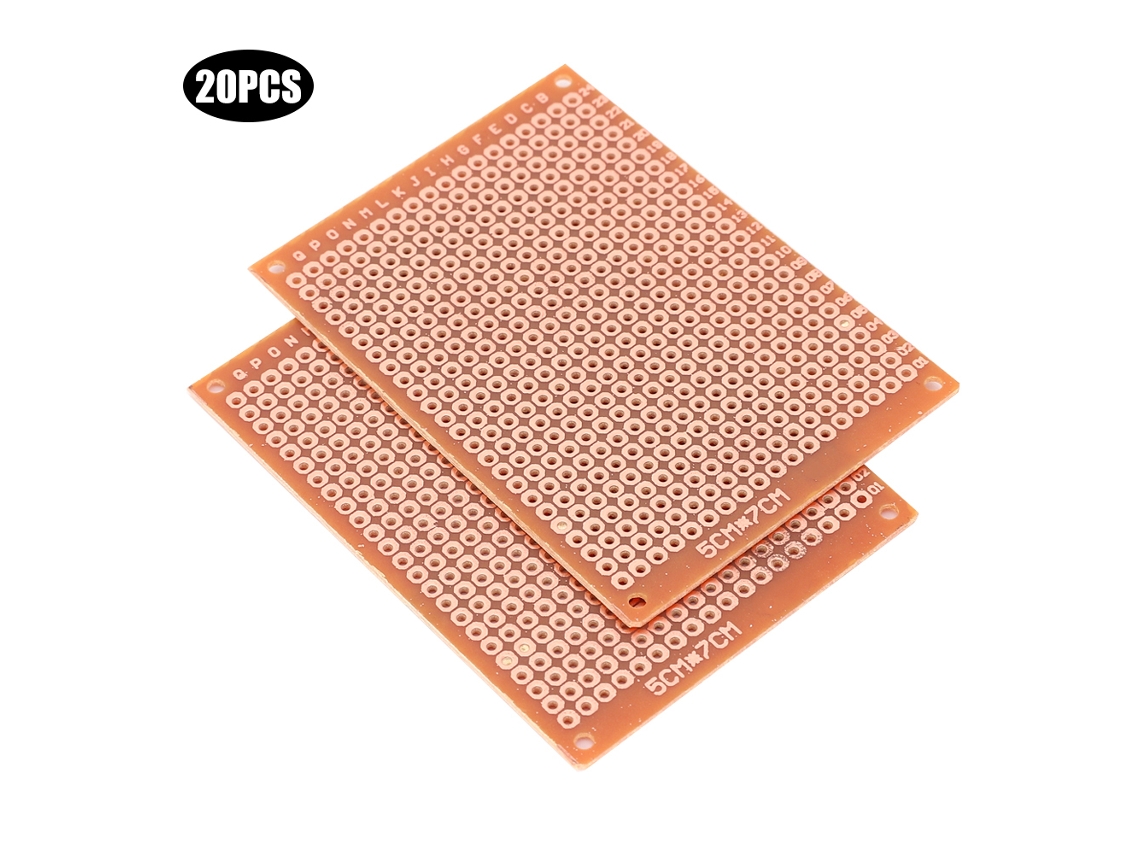 20 Piezas De Placas De Circuito Universales De 5 Cm X 7 Cm, Accesorios De Plástico Para Experimentos Escolares.