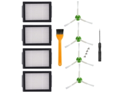Repuestos compatibles para Irobot Roomba EI Series I7 I3 I4 I7 Plus I6 E5 E6 4 filtros 4 cepillos laterales Gertiz