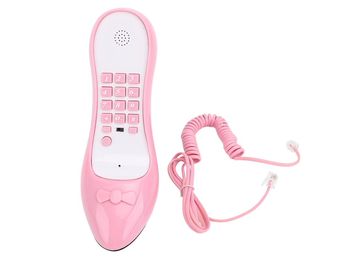 Telefone em formato de sapato de salto alto com armazenamento decorativo de números em ABS para casa.