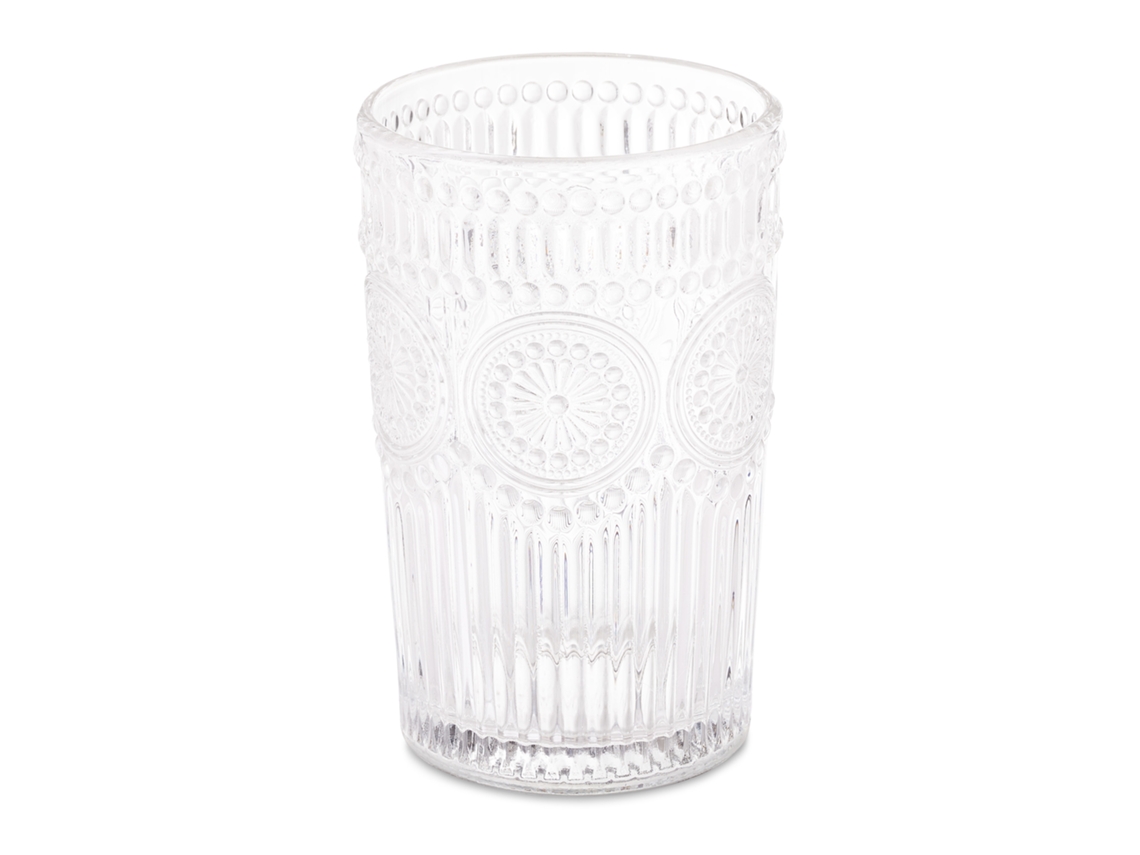 Relaxdays Vasos Vintage, Set 4, Aptos Para Lavavajillas, 400 Ml, Cristalería Retro, Agua, Zumo, Limonada, Transparente