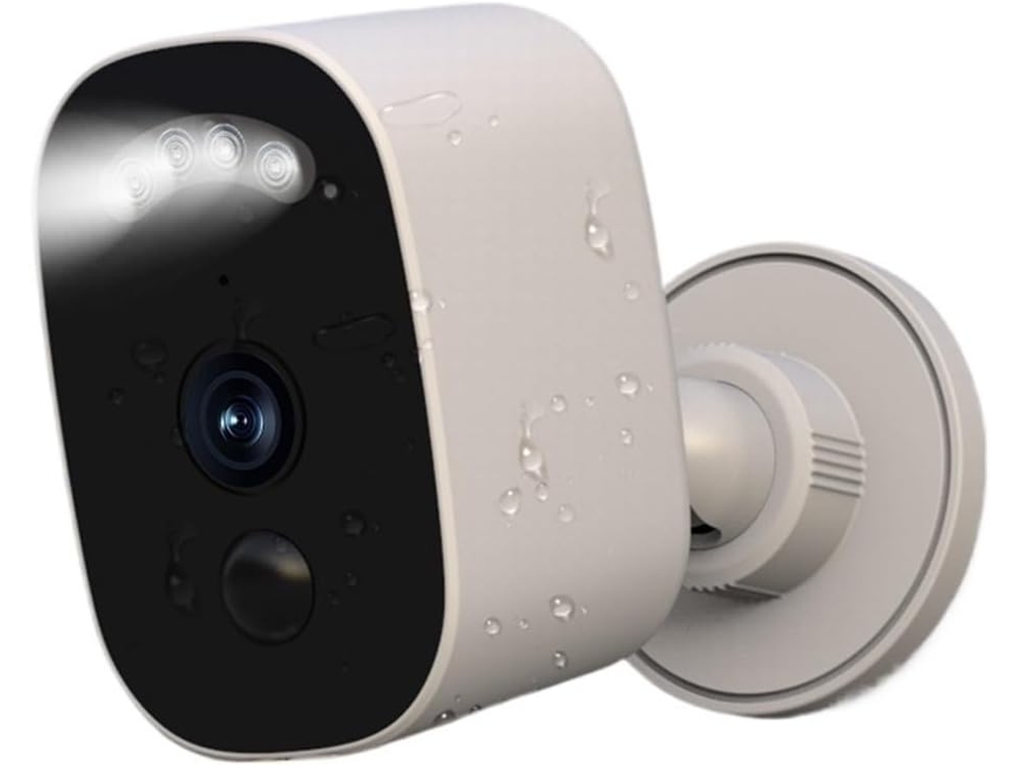 Cámara De Vigilancia Wifi Inalámbrica Para Exteriores De 3mp Alimentada Por Batería, Con