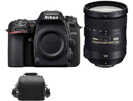 Kit Cámara Réflex NIKON D7500 + AF-S 18-200MM F3.5-5.6G ED VR II DX + Funda para cámara