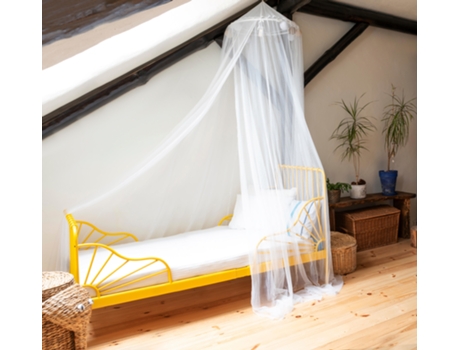 Mosquitera Dosel para Cama Individual en Tul Blanco