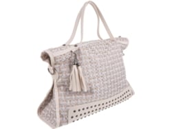 Bolso Bandolera De Lana Beige Para Mujer
