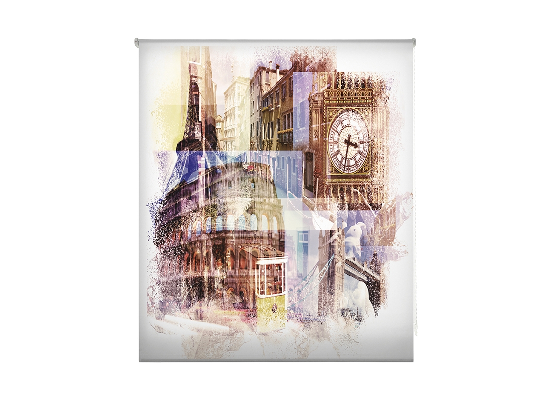 Estor Enrollable HAPPYSTOR Estampado Digital Ciudades HSCU7737 130x180 cm