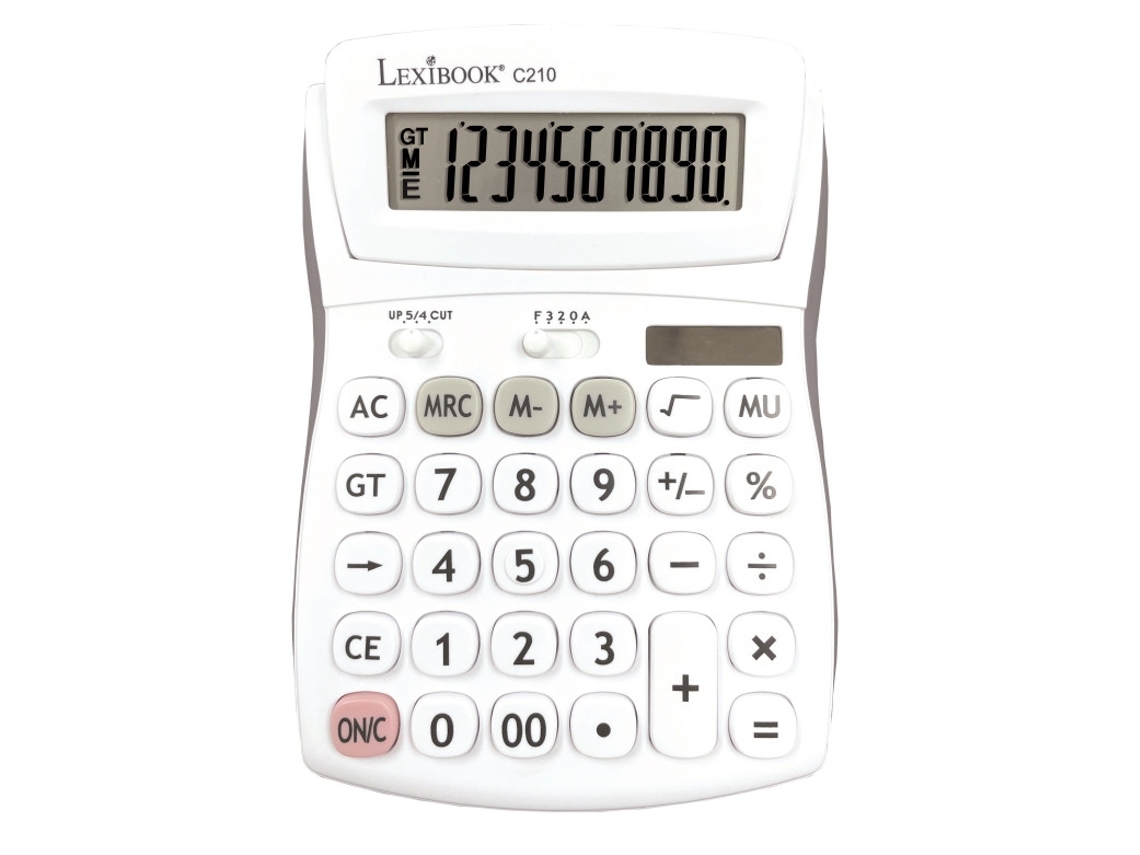 Calculadora de Oficina de 10 -Dígitos con Pantalla Inclinada