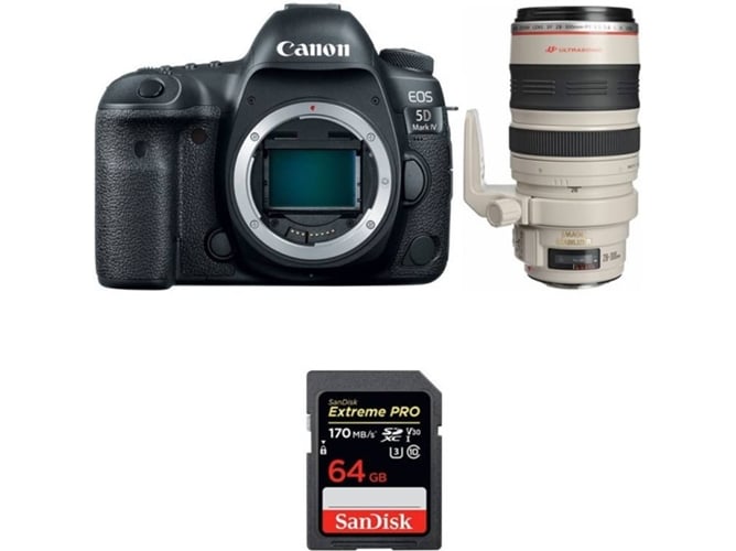 Kit Cámara Reflex CANON EOS 5D Mark IV + EF 28-300mm f/3.5-5.6L IS USM + SanDisk 64GB