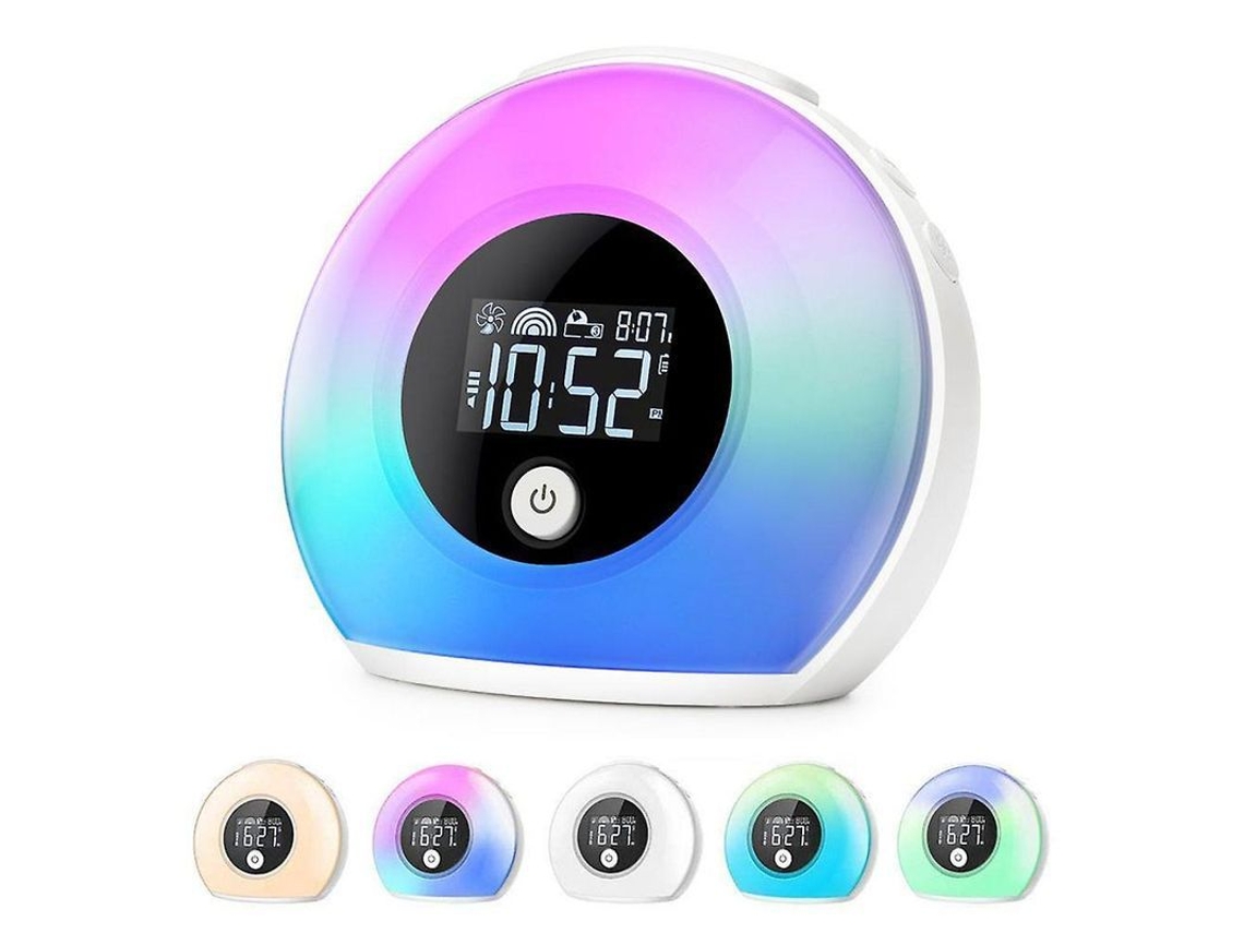 Despertador Bluetooth Con Altavoz, Luz Nocturna Para Niños, 4 Niveles De Brillo, Digital Para Dormitorio.