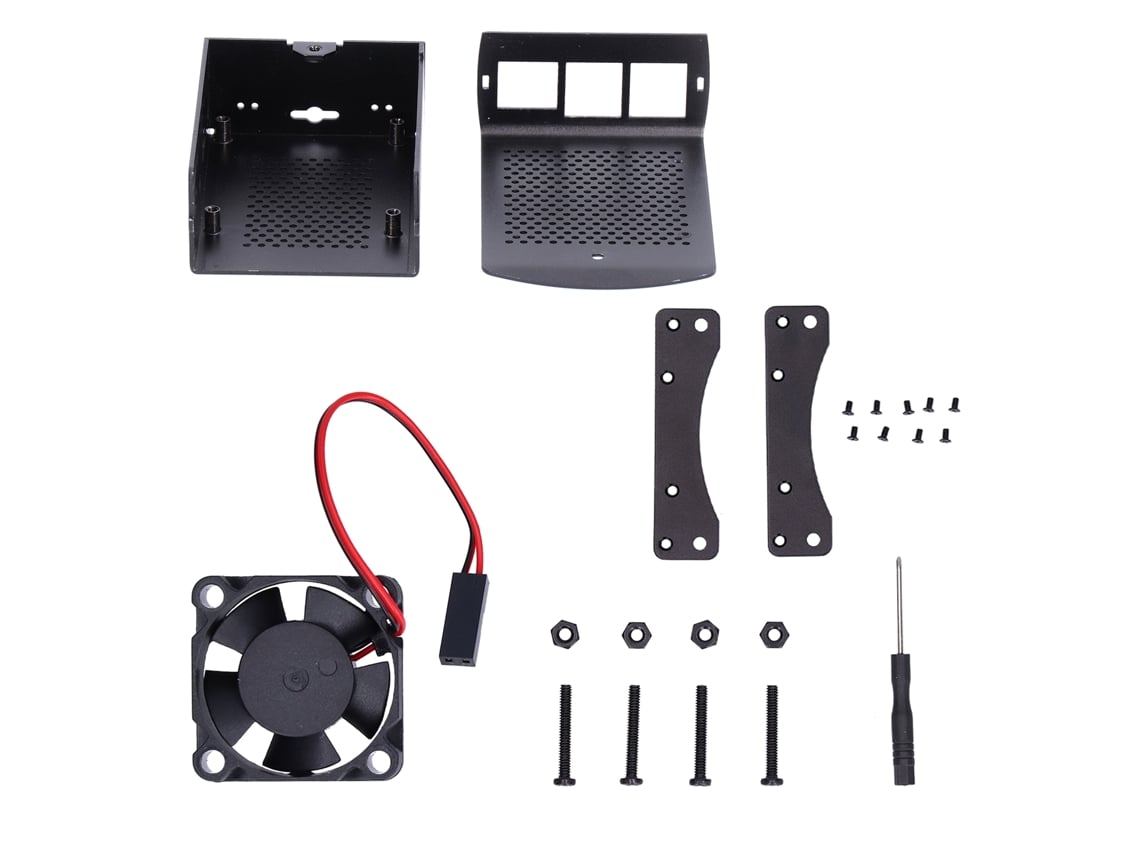 Caja De Enfriamiento De Aleación De Aluminio Para Raspberry Pi 2 3 B+ Con Ventilador