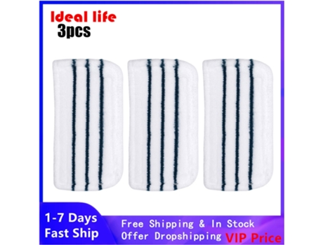 3X paño de mopa, mopas de vapor, paños de fregado, almohadillas de microfibra para Black Decker Fsm1610 Fsm1630, aspiradora, pizarra de azulejos de...