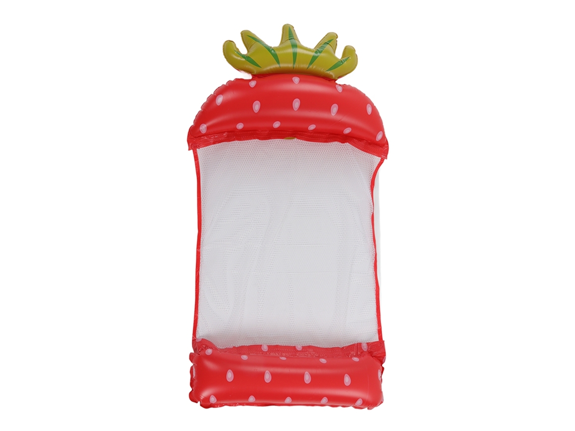 Hamaca hinchable con estampado de fresas para piscina