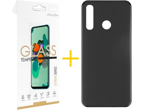 Kit Funda + Protector de Pantalla Huawei P Smart 2019 Plus SKYHE Liso 1 Negro