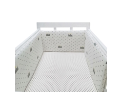 Protector de cuna para bebé, barrera de algodón para recién nacidos, litera trenzada, cuna para bebé