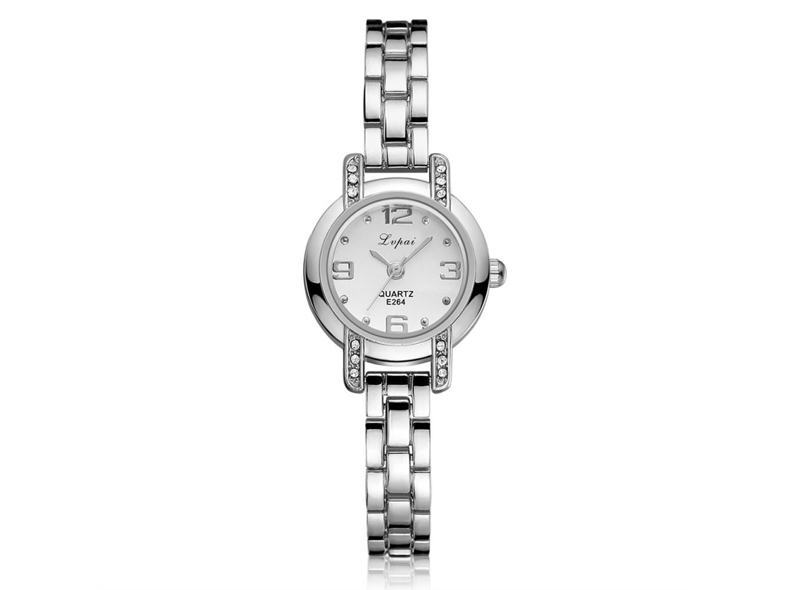 Relógio Analógico De Pulso Feminino De Luxo Gaiety Com Pulseira De Pu E Mostrador Redondo (preto)