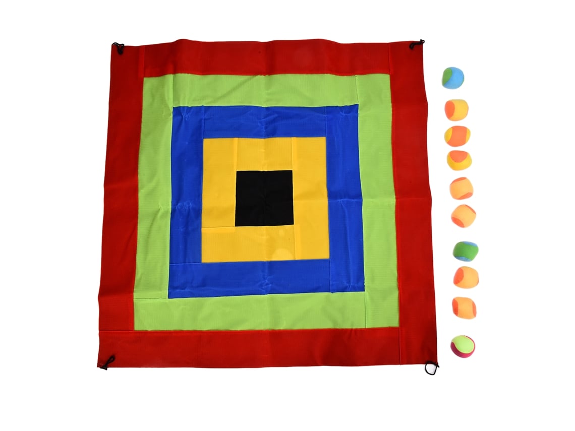Ats-juego De Dardos Con Pelotas Adhesivas Para Niños Tablero De Tela Autoadehsivo Juego Al Aire Libre Forma Cuadrada