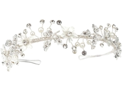 Decoración, 1 Pieza Diadema De Perlas Clip Accesorios Para Boda Adorno Elegante Para El Cabello