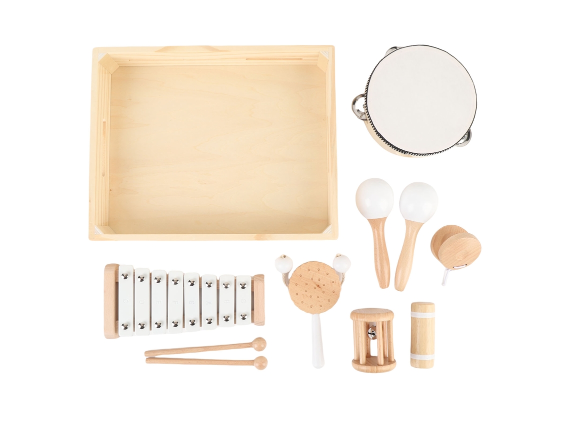 Ats-conjunto De Instrumentos Musicales De Madera Para Niños Juguetes De Percusión Educatsivos Para Aprendizaje Temprano