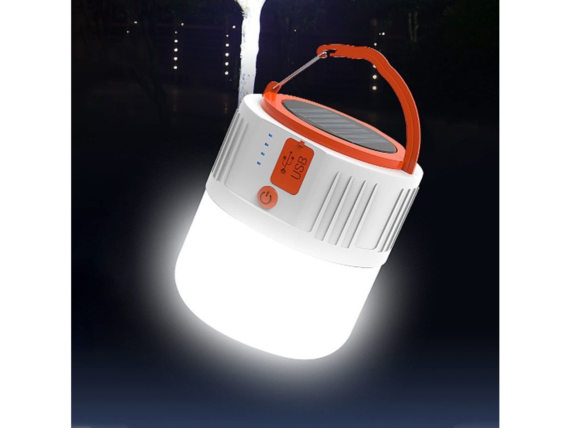 2026-linterna Solar Recargable, Linterna Led Usb Portátil Para Camping, Lámpara De Tienda (blanca)