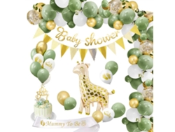 Decoración Para Baby Shower Con Temática De Jirafa, Globos, Hojas Verdes, Kit Para Revelar El Sexo Del Bebé, Fiesta Para Niños Y Niñas.