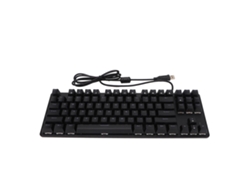 Teclado Mecânico Interruptor Azul 87 Teclas Com Iluminação Rgb Para Jogos Laptop Preto