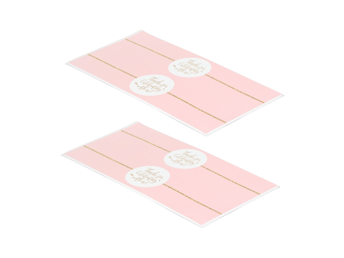25pcs Adesivos de Garrafa de Água Obrigado Rosa Diy Decorativos À Prova D'água Personalizados