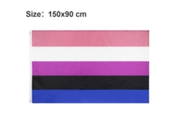 Bandera del Orgullo de Género Fluido, Tintes Anti-Ultravioleta Únicos para Retención del Color, Tela de Alta Calidad Duradera y Ligera para Hogares Ga