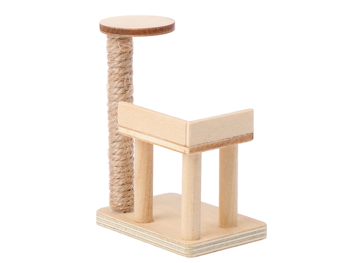 Juguete de madera en miniatura para escalar gatos, accesorio decorativo Mdug