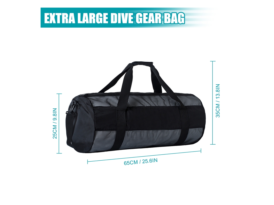 Bolsa De Buceo Plegable De Malla Para Equipo De Snorkel Y Surf - Nylon Duradero Con Cremallera De Pvc - Fácil De Transportar