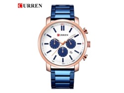 Reloj De Cuarzo Informal Para Hombre (azul), Reloj De Negocios Con Correa De Acero Inoxidable, Reloj Sencillo.