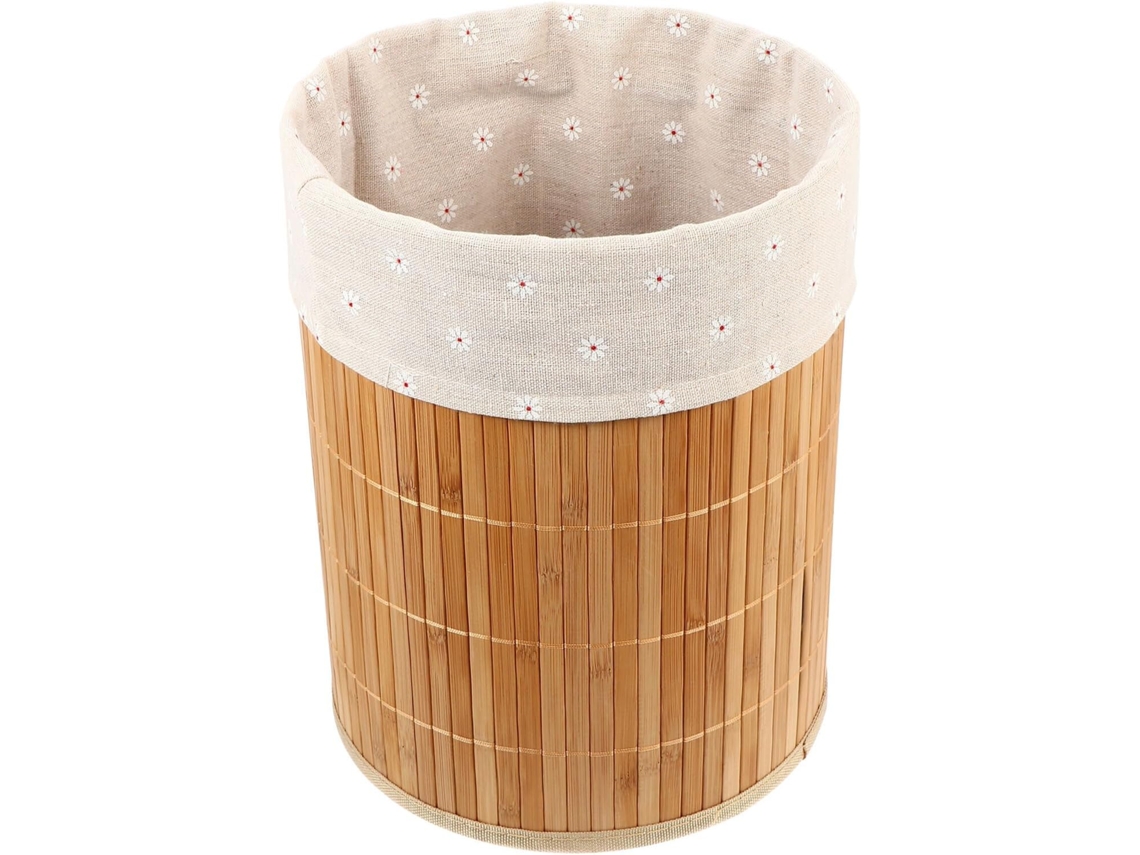 Cesta de lavandería de bambú Slowmoose, plegable, decorativa.
