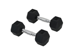 2 Mancuernas Hexagonales De 5 Kg Con Barra De Conexión