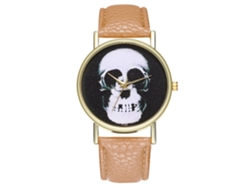 Zhoulianfa Reloj De Pulsera Unisex De Cuarzo De Cuero Pu Informal Beige