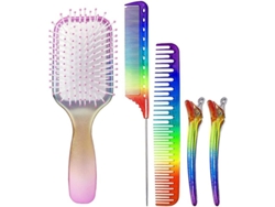 Juego De Peines Con Cojín De Aire De 5 Piezas, Herramientas De Peluquería, Peine De Dientes Anchos Para Desenredar El Cabello.
