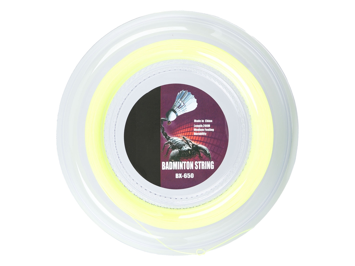 Hilo Para Raquetas De Bádminton, 200 M, 0,72 Mm, Nailon Bx650, Amarillo Fluorescente, Para Entrenamiento Y Reemplazo.