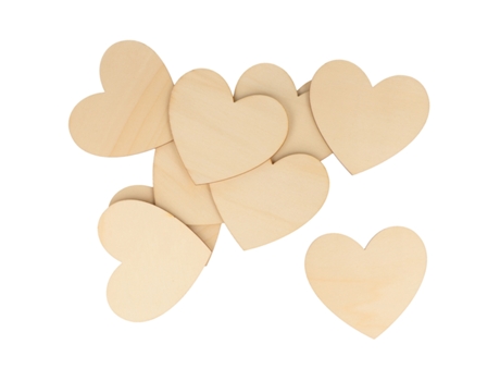 40 corazones de madera para decorar