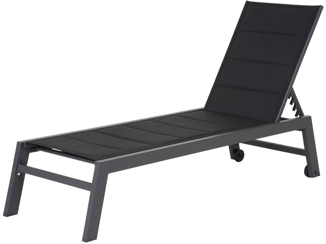 Tumbo HAPPY GARDEN Barbados en Textileno (Negro - Aluminio Gris Antracita)