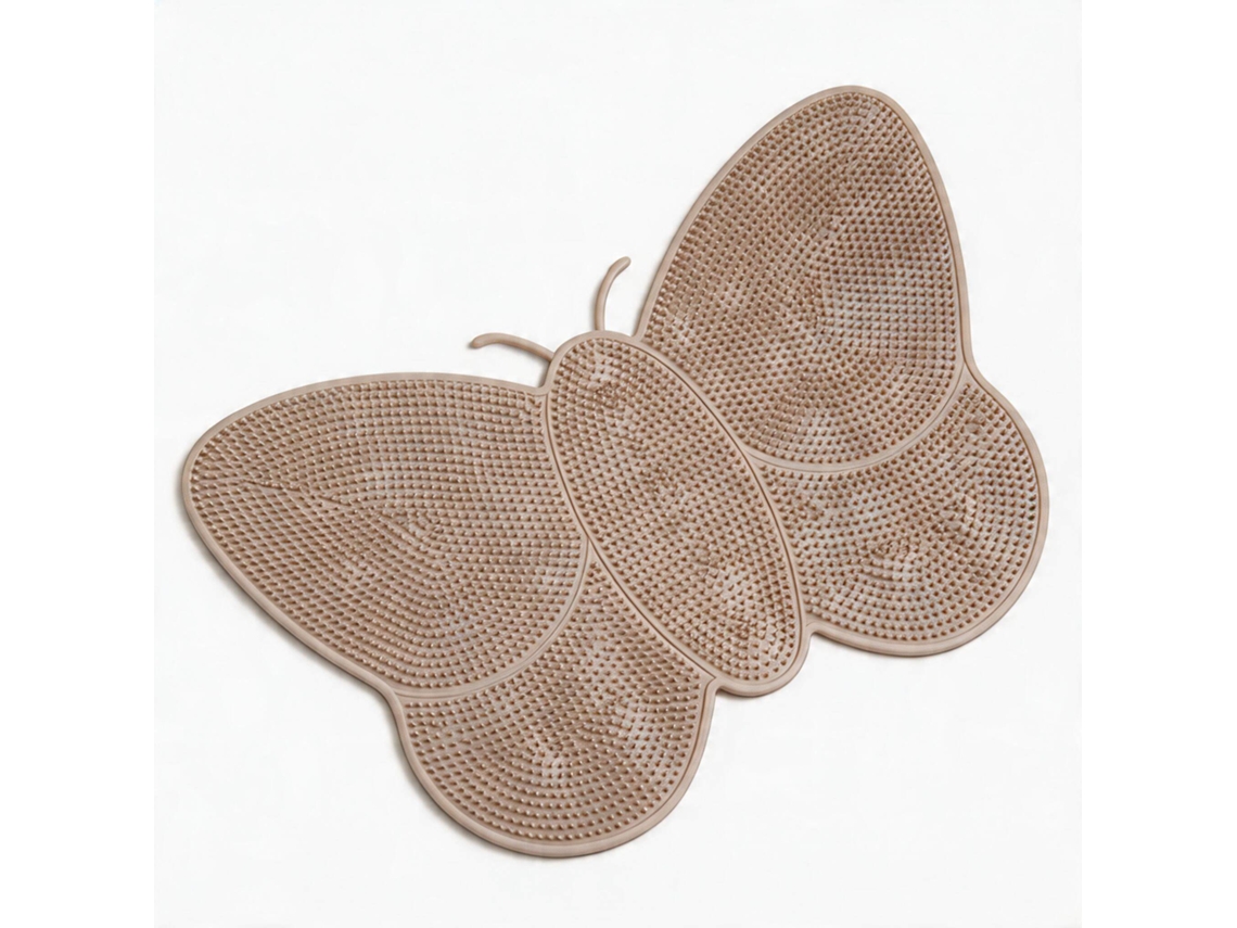 Alfombrilla Antideslizante Para Baño Con Diseño De Mariposa, 35×53 Cm (color Café) Czhhmart