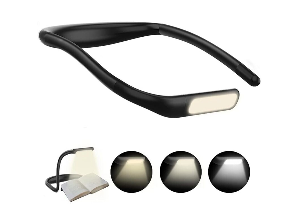 Linterna De Lectura Recargable Para El Cuello, 1800 Mah, Plegable, Led.