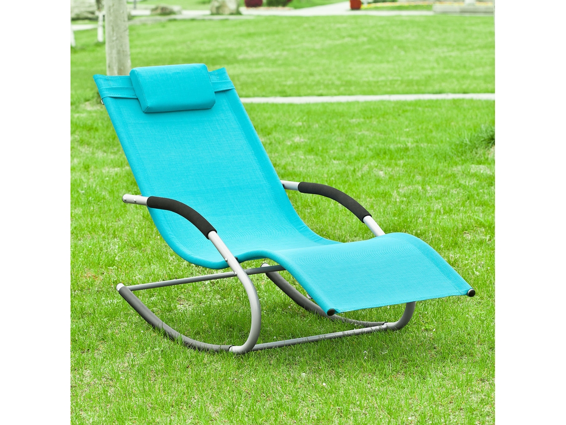 Mecedora, silla de jardín, silla de jardín para exterior Ogs28 Hb Sobuy