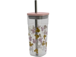Vaso Acrílico Mickey Mouse Cube Disney con Pajilla de Acero 540 Ml STOR