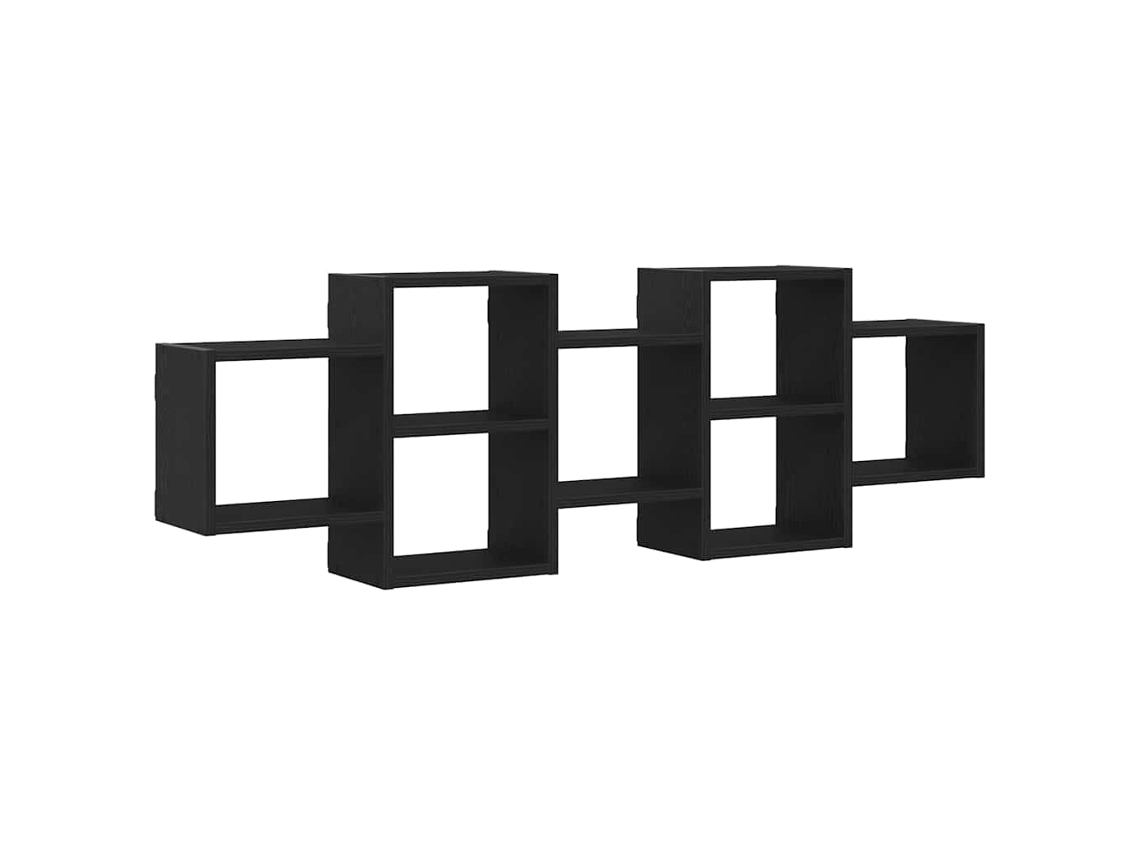 Estantería de pared 129x18x42 cm, derivados de madera, roble negro, MAISON EXCLUSIVE